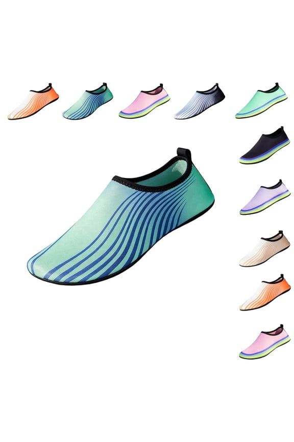 Womens Mens Water Shoes Lightweight Soft Barefoots Quick Drying Wide Slides Aqua Socks for Beach Pool Aqua Surf Yoga Gym Sport Blue 10.5-11 Women/10-10.5 Men
