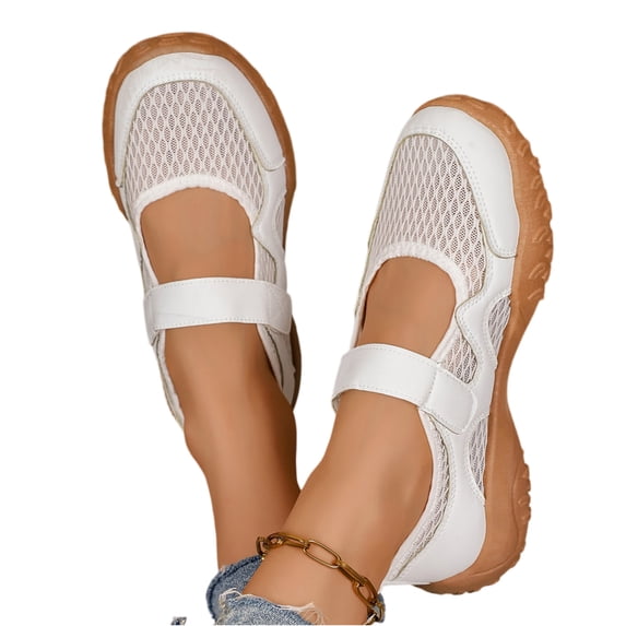 IEMIEMIEM Womens Orthopedic Shoes Breathable Outdoor Water Sandals for Light Hiking Beach Pool Non-Slip Lightweight Wide Barefoot Walking Shoes for Casual Outdoor Activities White 5.5 Wide