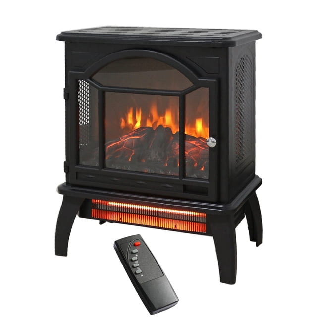 IETEK 3D Infrared Electric Fireplace Stove with Visible Control Panel