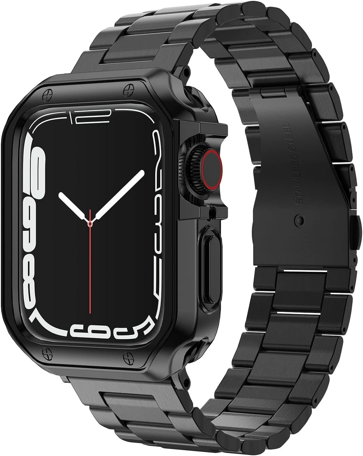 IEVEHZ-Compatible with Apple Watch Band and Case, Stainless Steel Metal ...