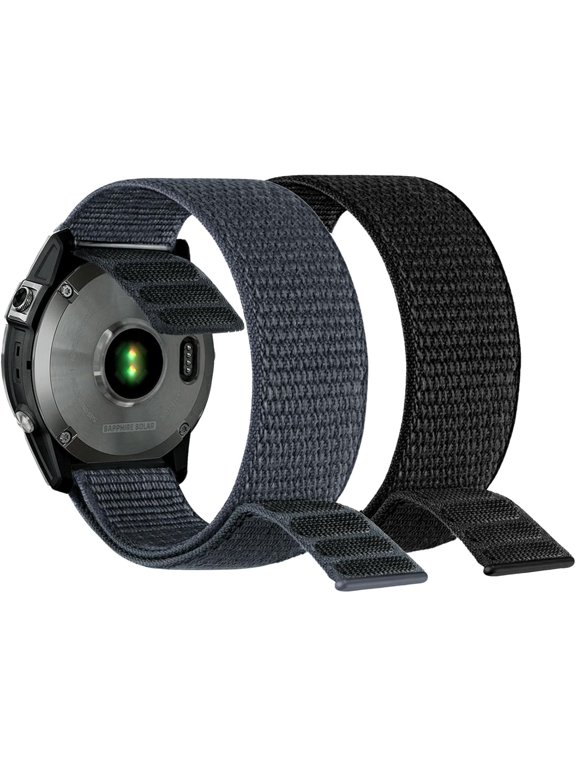 -Hook and Loop Quick Dry Watch Band for Fenix 8 47mm/ epix Pro 47mm / Fenix 7/6/5, 22mm Woven Nylon Ultralight Sport Wristband Strap for Garmin Instinct 2, Instinct 3 45mm