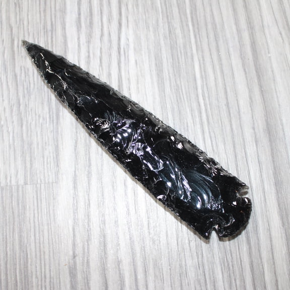 1 Obsidian Ornamental Spearhead #4362 Arrowhead