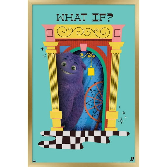IF (Imaginary Friends) - Blue What If Wall Poster, 22.375" x 34" Framed