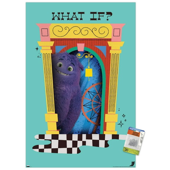 IF (Imaginary Friends) - Blue What If Wall Poster with Push Pins, 22.375" x 34"