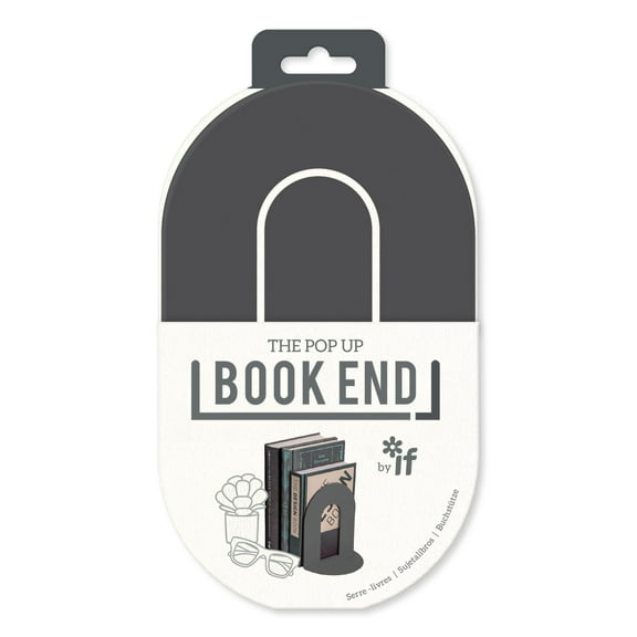 IF The Pop Up Book End, Fold Flat Single Bookend, Contemporary Colours, Mix & Match - Charcoal