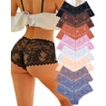 thumbnail interactive-video image 1 of BaiTao Women's Cotton Boy Shorts - 4 Pack Graphic Printed Panties In Assorted Colors 1 of 13