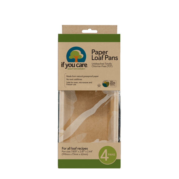 IF YOU CARE FSC Certified Paper Loaf Baking Pans, 4-count