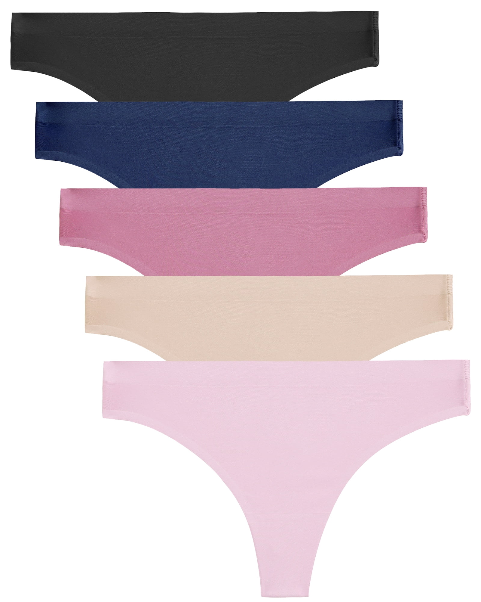 IF YOU Seamless Thongs for women No Show Stretch Underwear Soft Silky Invisible Panties XSXL 5