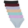 thumbnail image 1 of IF YOU Seamless Underwear For Women No Show Stretch Bikini Panties Silky Invisible Hipster 7 Pack, 1 of 5