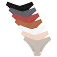 thumbnail image 1 of IF YOU Seamless Underwear for women No Show Stretch Bikini Panties Soft Silky Invisible Cheeky Panty XS-XL 7 Pack, 1 of 4