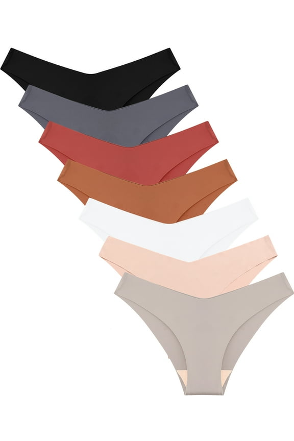 IF YOU Seamless Underwear for women No Show Stretch Bikini Panties Soft Silky Invisible Cheeky Panty XS-XL 7 Pack