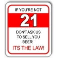 thumbnail image 1 of IF YOURE NOT 21 BEER Aluminum Composite Sign, 20"x24", 1 of 1