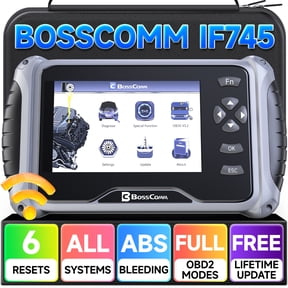 IF745 7" OBD2 Scanner Diagnostic Tool All System Car Diagnostic Scan Tool with 6 Resets, ABS-EPB-SAS-Throttle-BMS-Oil Reset, Throttle Relearn, OBDII Car Code Reader, Lifetime WiFi Update