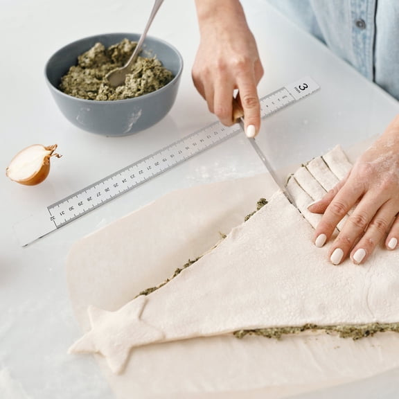 IFANLANDOR 1 Pair Kitchen Ruler for Baking with Acrylic Material Providing Uniform Thickness for Professional Bakers