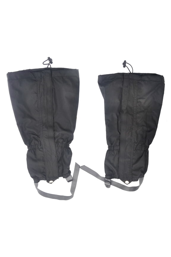1 Pair Waterproof Snow Boot Gaiters for Hiking in Black with Hook