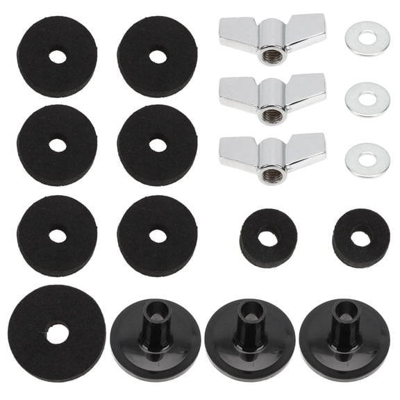IFANLANDOR 1 Set Drum Cymbal Felts 2.5cm for Drummers in Felt and Alloy Material