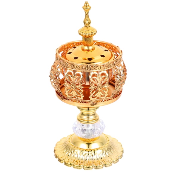 IFANLANDOR 1 Set Incense Burner Decor Golden Iron For Meditation Aid Study Room Bedroom