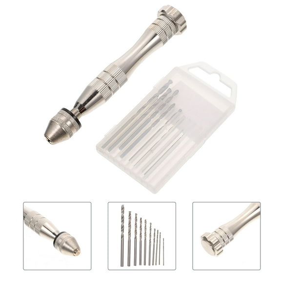IFANLANDOR 1 Set Mini Hand Drill for Crafts Aluminium Alloy for DIY Tasks