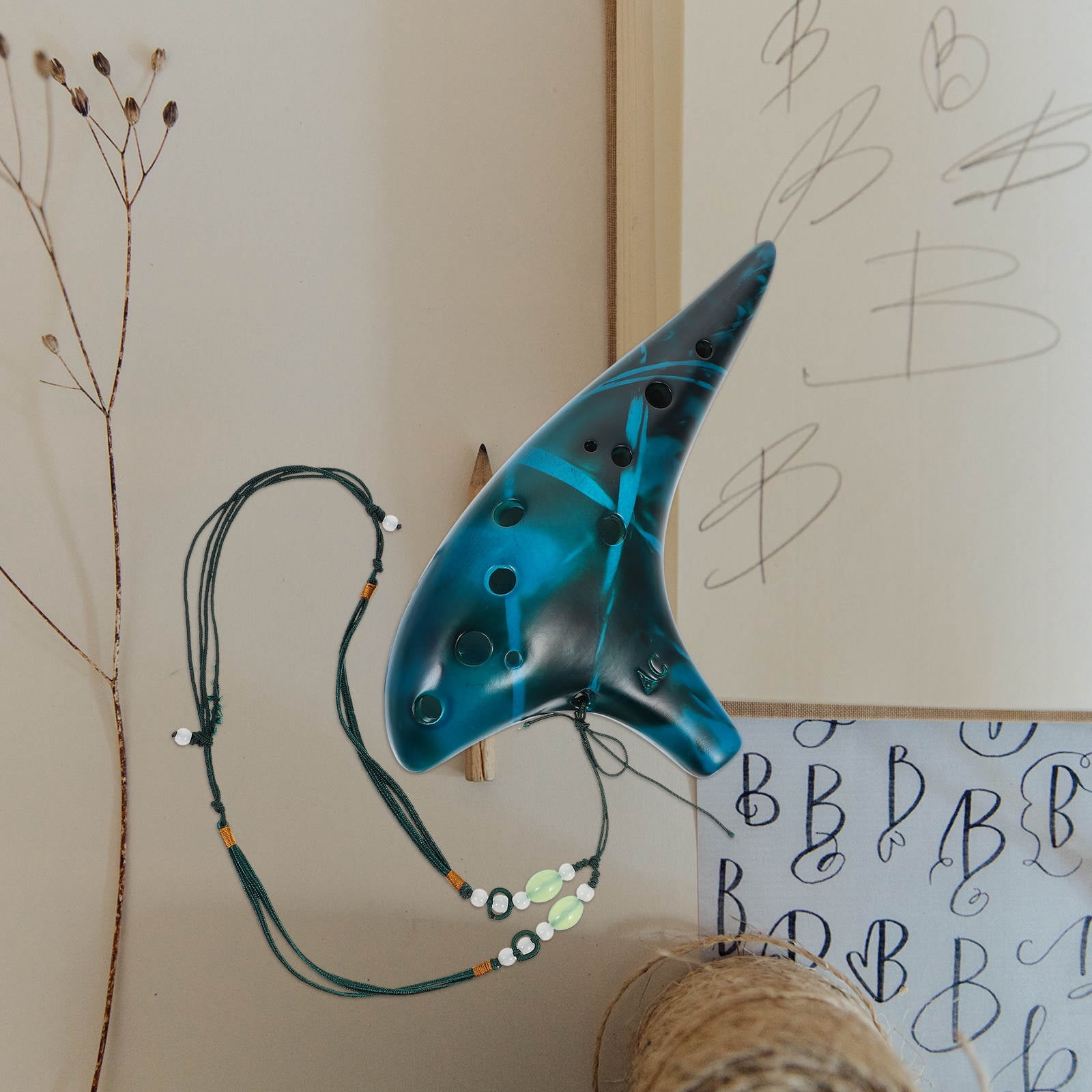 IFANLANDOR 1 Set Ocarina Blue Lightweight Dolomite Design For For Music Learning Produces Beautiful Natural Sounds
