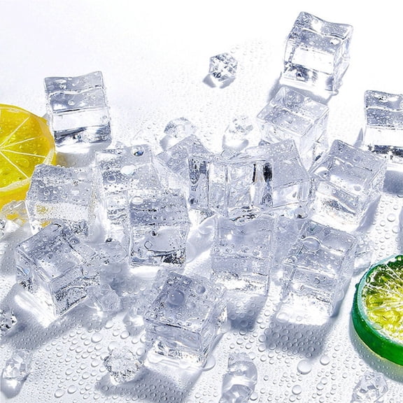 IFANLANDOR 100 Pcs Transparent Fake Ice Cubes for Vase Fillers and Craft Projects