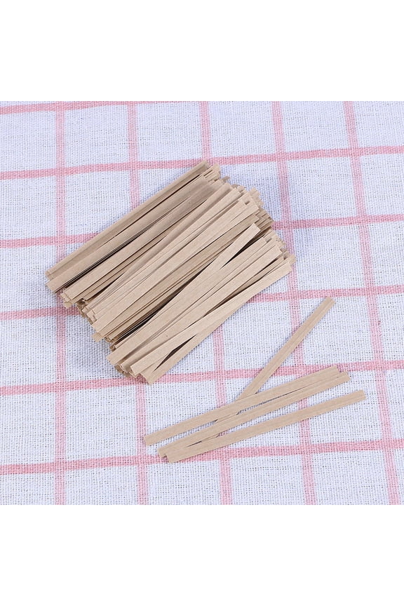 1000pcs Bag Ties Twists Khaki Iron Bag Ties for Crafts Tying during Giving
