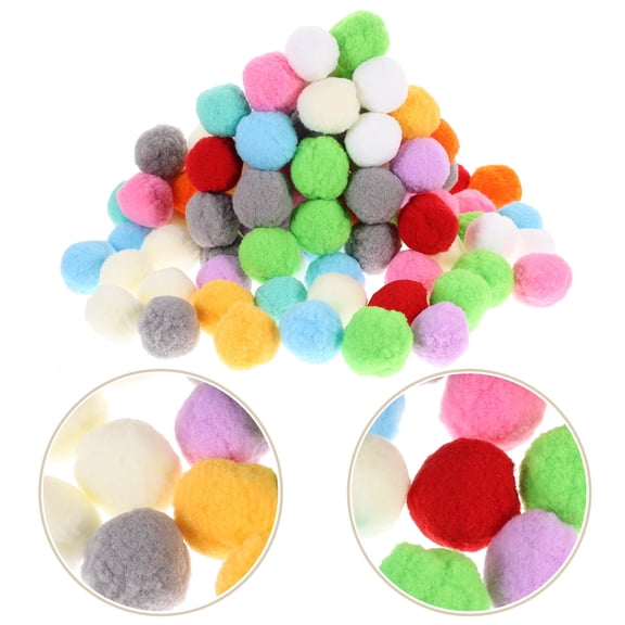 IFANLANDOR 100Pcs Decorative Pom Poms Assorted Colors for Handmade Jewelry Headwear and Clothing