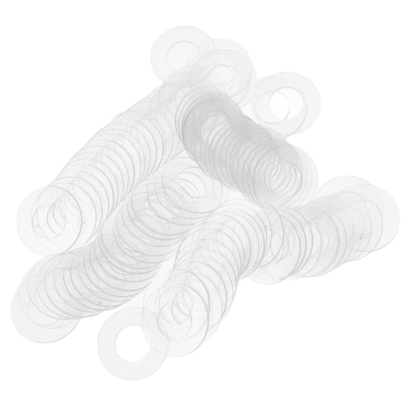 IFANLANDOR 100Pcs Industrial Insulation Flat Washer Clear Plastic High Temperature Resistant PVC