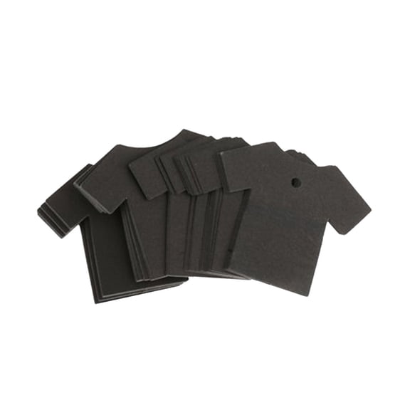 IFANLANDOR 100Pcs Kraft Paper Hanging Tags Black for Art Projects Decorating and Writing Labels