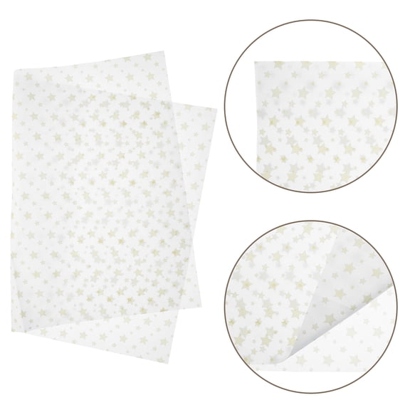 IFANLANDOR 100Pcs Lightweight Tissue Paper for Wrapping with Star Pattern Multi Color