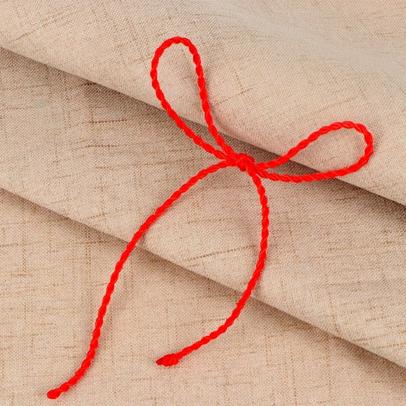 IFANLANDOR 100Pcs Red Weaving Cord Braided Rope for Handmade Jewelry and Craft Projects