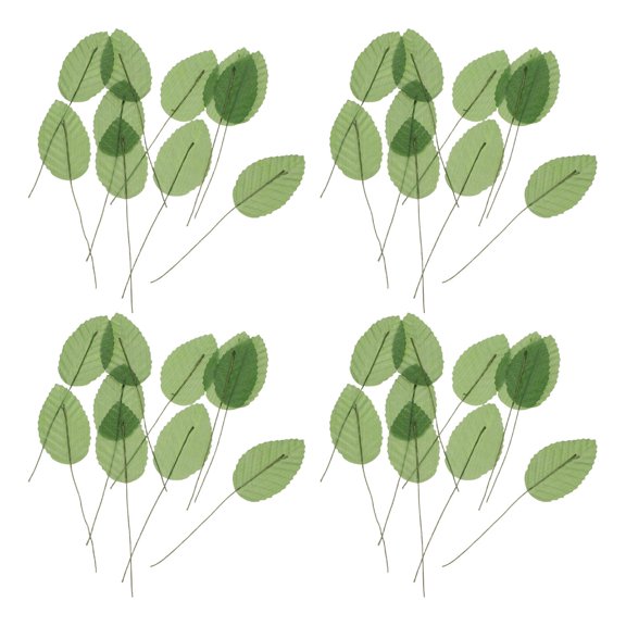 IFANLANDOR 100Pcs Realistic Artificial Green Leaves for Table Centerpieces and Crafting