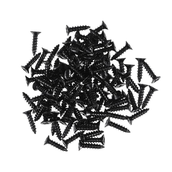 IFANLANDOR 100Pcs Wallboard Screws Carbon Steel Black Flat Head Self Drilling for Repair