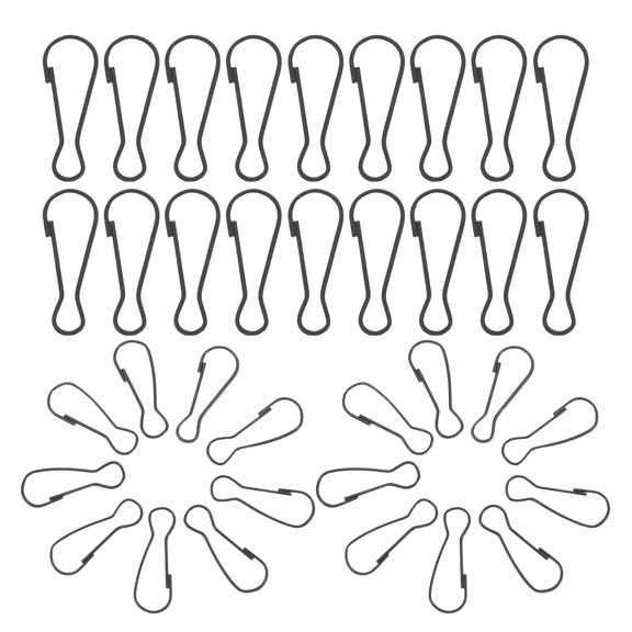 IFANLANDOR 100pcs Curtain Track Clips Black Snap Clips For DIY Craft Projects