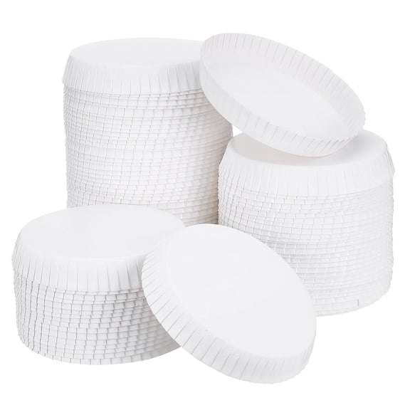 IFANLANDOR 100pcs Disposable Paper Cup Lids White Protective Cover Flyproof Hotel Service