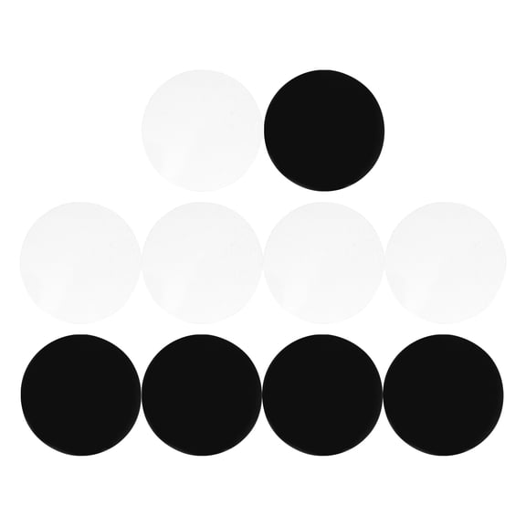 IFANLANDOR 10Pcs Action Figure Stands Mini Round Bases Acrylic Clear And Black