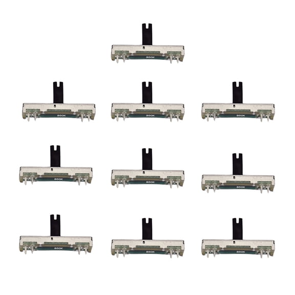 IFANLANDOR 10Pcs Adjustable Slide Potentiometer B50 K Resistance Mono Channel Multi Use