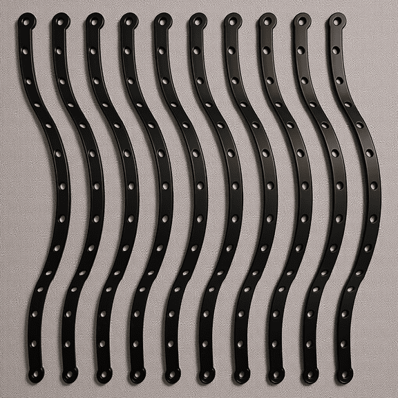 IFANLANDOR 10-Pack Black Plastic Hanger Connector Strips for Clothing Displays and Retail Store Use