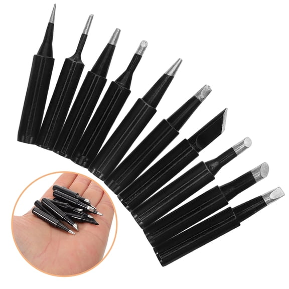 IFANLANDOR 10Pcs Copper Tips for Soldering Iron Efficient Heat Conduction Suitable for Various Welding