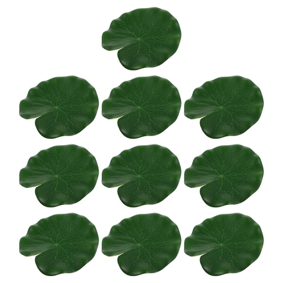 IFANLANDOR 10Pcs Lotus Leaf Shape Simulative Duckweed For Aquarium And Pond Enhancements
