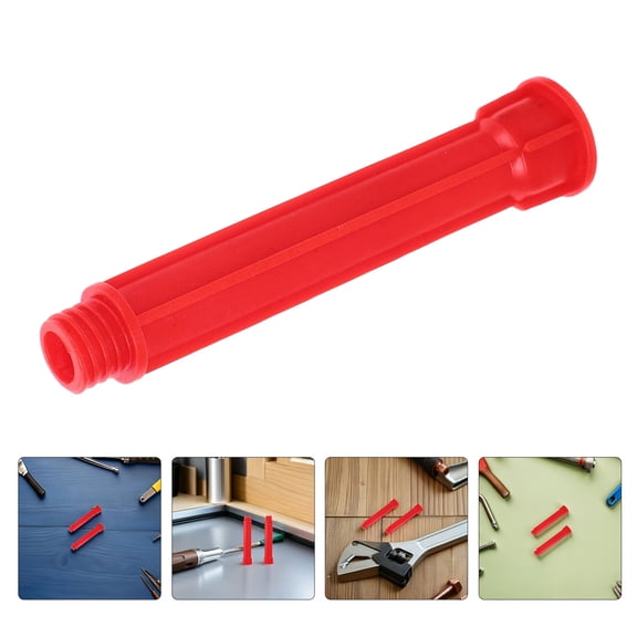 IFANLANDOR 10Pcs Red Plastic Caulking Extension Nozzle Set for Precise Door Window Sealant Application
