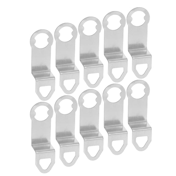 IFANLANDOR 10Pcs Wall Clock Hanging Hooks Plated Silver Metal for Replacement Clock Mechanism Secure Fit