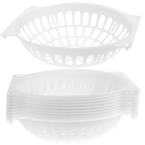 IFANLANDOR 10Pcs White Plastic Breeding Bird Nest Stable Egg Basin for Pet Pigeon Supplies