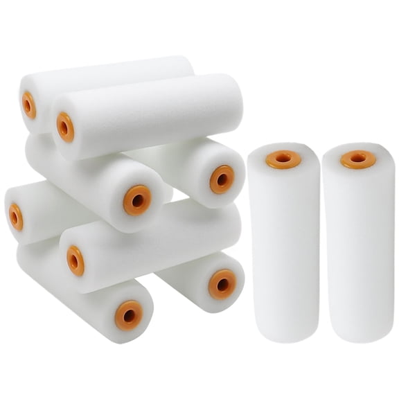IFANLANDOR 10Pcs White Sponge Replacement Paint Roller Sleeves Soft Durable Covers for Wall and House