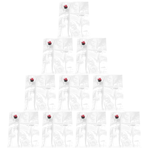 IFANLANDOR Picnics Gatherings Wine Pouches Silver 10Pcs 15.7X13.0X0.4In