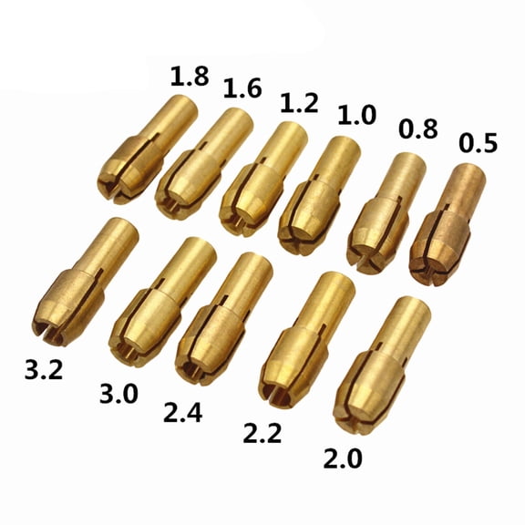 IFANLANDOR 11Pcs Electric Grinder Cross Drill Chuck Copper Collet Chuck