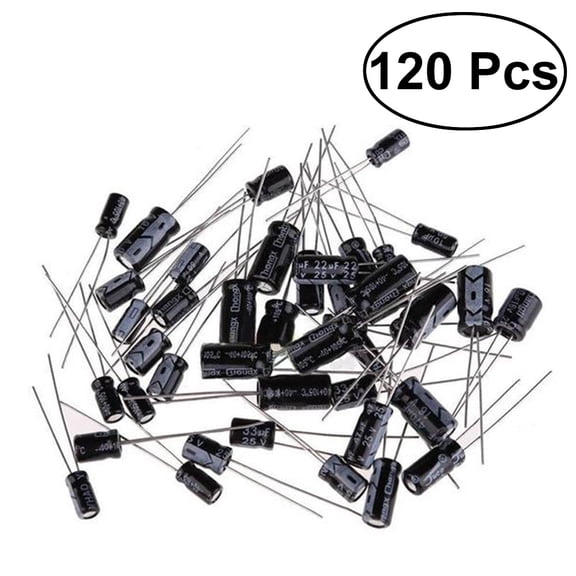 IFANLANDOR 120Pcs Aluminum Electrolytic Capacitor Pack with Marker Code for Easy Identification