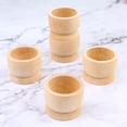 thumbnail image 1 of IFANLANDOR 12Pcs Beige Wooden Egg Cup for and DIY Decoration 4.7x4.7x1.2in, 1 of 8