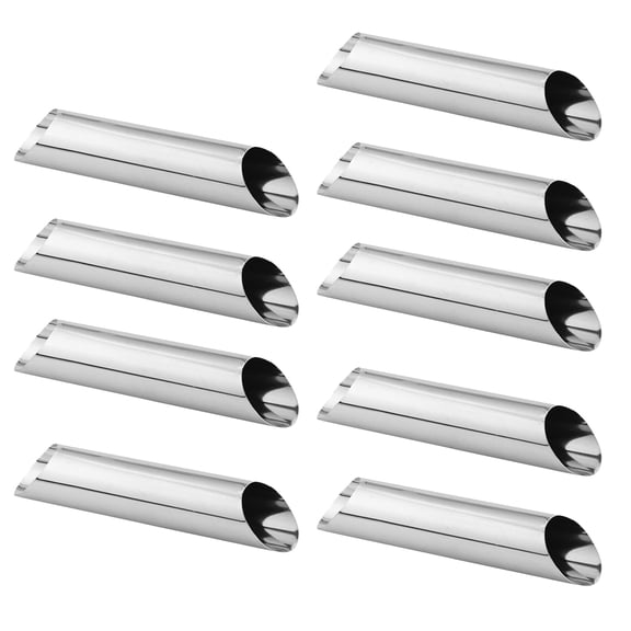 IFANLANDOR 12Pcs Bread Baking Mold Stainless Steel Plated Silver Baking Tool for Homemade Bread