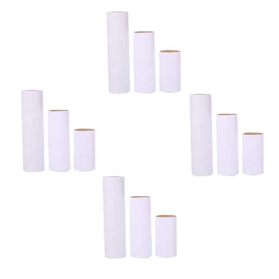 IFANLANDOR 12Pcs Craft Rolls White Round for Diy Craft Projects Classroom Activities Kids