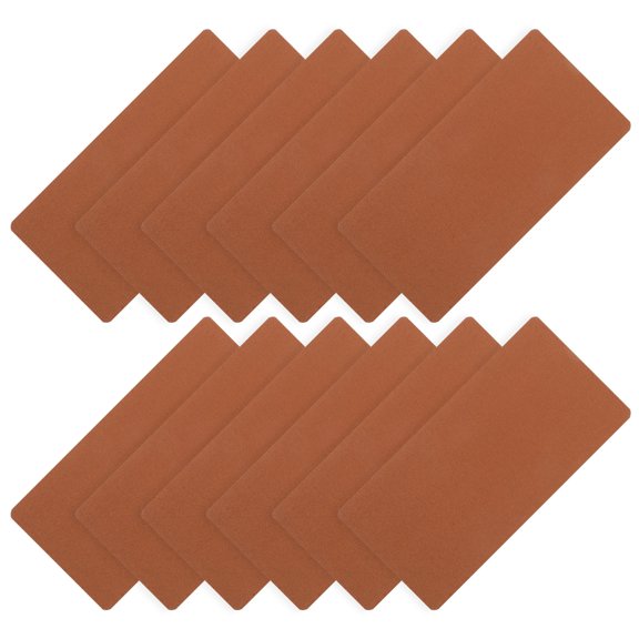 IFANLANDOR 12Pcs Light Coffee Nylon Fabric Iron on Patches for Clothes Durable and Washable